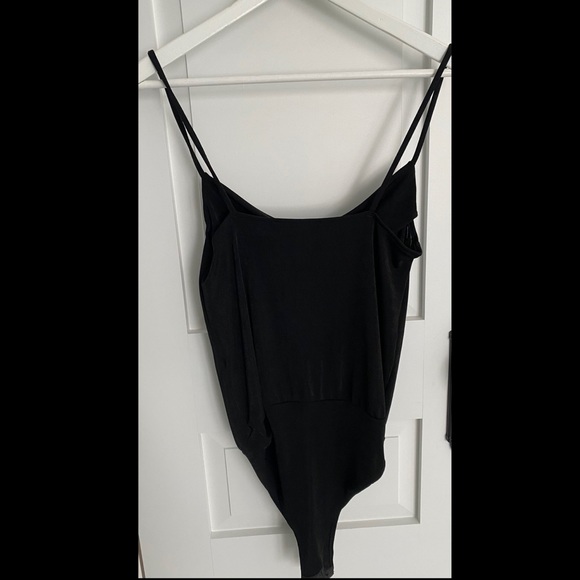 Zara Swoop Neck Bodysuit (black) - Picture 2 of 3